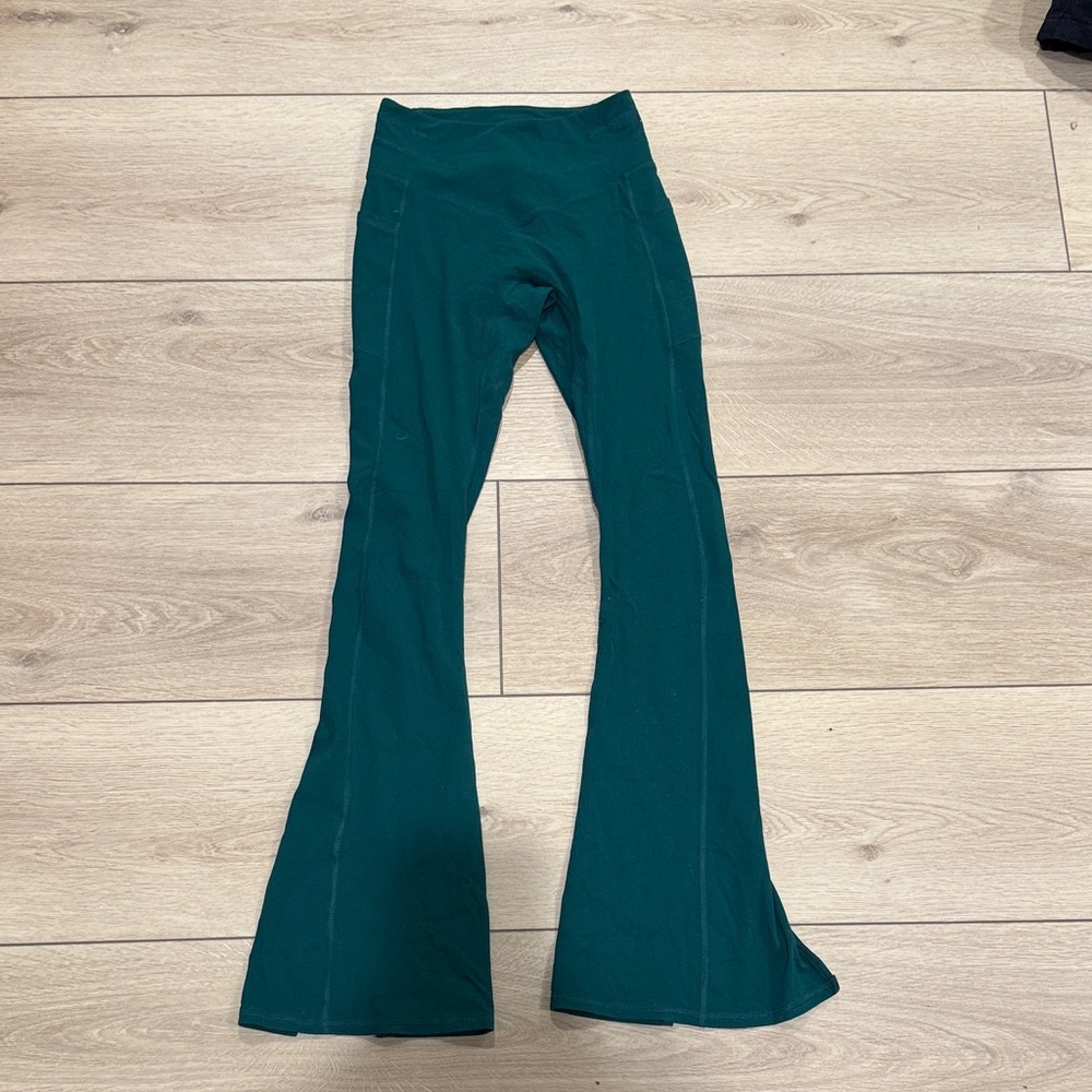 FP Movement by Free People Teal Green Bootcut Flare Pants